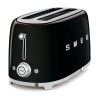 Toster Smeg TSF02BLEU czarny 4 kromek, metalowa obudowa