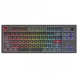Montech MKey TKL klawiatura Gaming USB Bordowy, Ciemny Szary