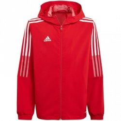Kurtka dla dzieci adidas Tiro 21 Windbreaker czerwona GP4976 140cm