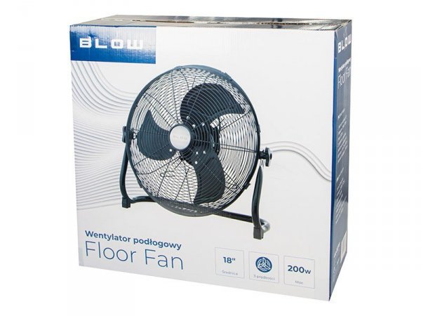 BLOW WENTYLATOR PODŁOGOWY 18&quot;/45CM 200W CYRKULATOR CZARNY