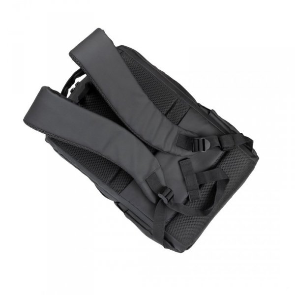 RIVACASE PLECAK NA LAPTOP 15,6&quot; TEGEL ECO, CZARNY, MATERIAŁ WODOODPORNY, EKO RPET, KIESZENIE NA SMARTFON, DOKUMENTY,AKCESOR