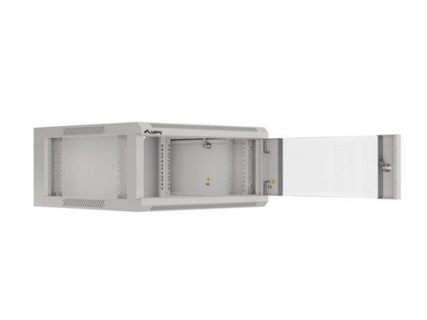 LANBERG SZAFA WISZĄCA 19&quot; 4U 570X600 SZYBKI MONTAŻ (SZARA, FLAT PACK) WFFA-5604-10S
