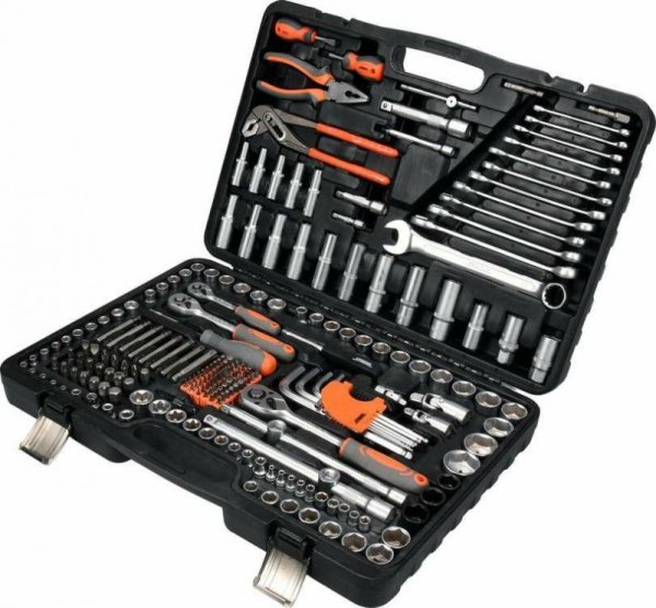 Zestaw kluczy 225 elementów 1/2&quot;/3/8&quot;/1/4&quot; STHOR 58693