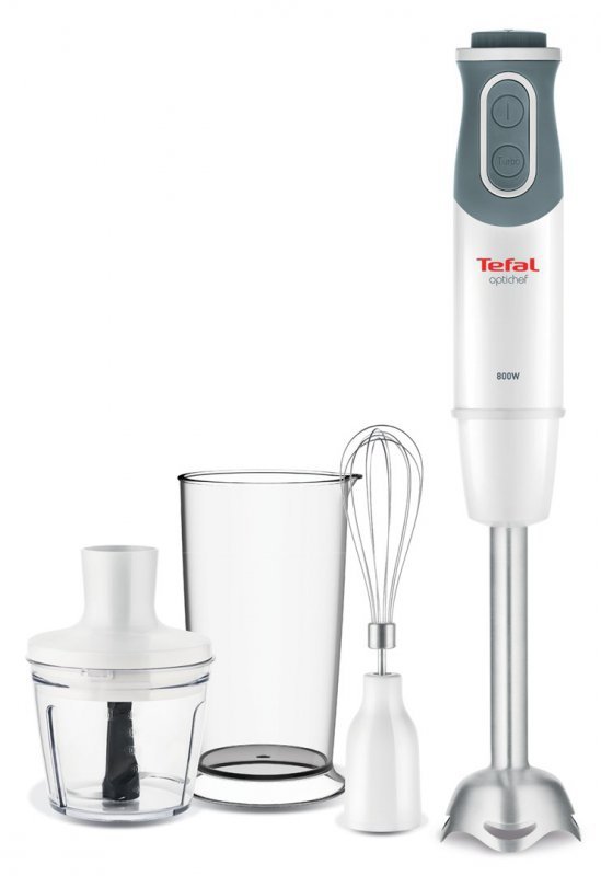 Tefal Optichef HB6431 0,8 l Blender immersyjny 800 W Kwarc metaliczny, Biały