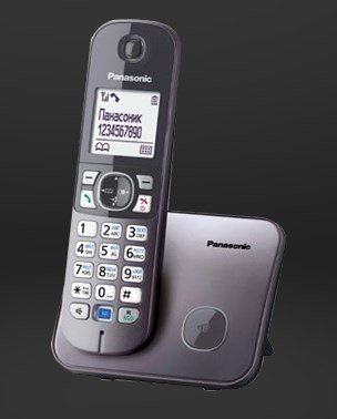 Panasonic KX-TG6811 Telefon w systemie DECT Nazwa i identyfikacja dzwoniącego Czarny