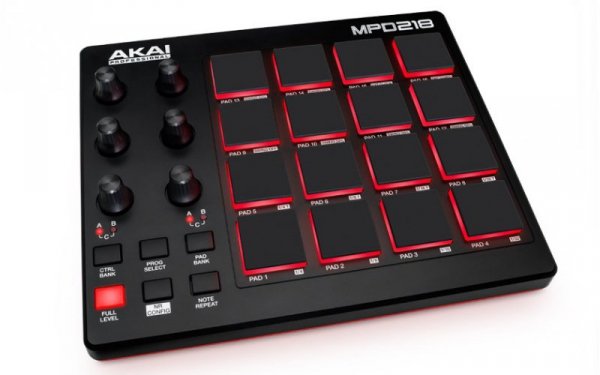 Kontroler MIDI AKAI MPD 218 padowy USB Czarny
