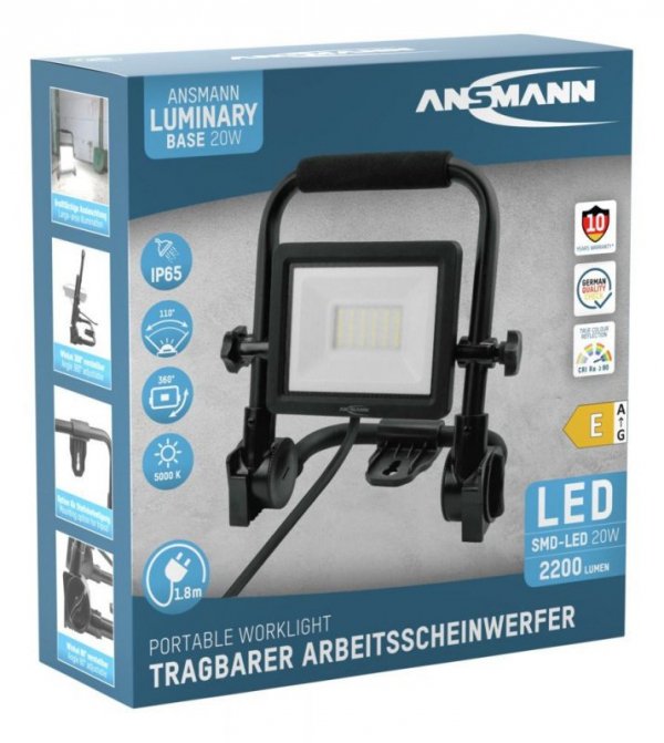 Ansmann FL20W-AC Czarny LED 20 W