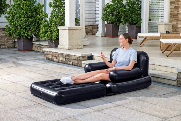 Bestway 75114/23 nadmuchiwane krzesło do salonu Czarny