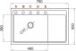 Zlewozmywak granitowy PYRAMIS CAMEA (79x50) 1B 1D L volcano 070168401 jednokomorowy z ociekaczem czarny 