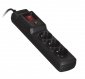 Listwa przeciwprzepięciowa Activejet COMBO 3gn/3m/cz (10A; 2300W) 3m; kolor czarny 