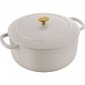 Garnek żeliwny okrągły Ballarini Bellamonte - 7 ltr, Kość słoniowa 