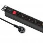 Listwa zasilająca Qoltec do szafy RACK 1U 8 gniazd Schuko (2m) czarna 