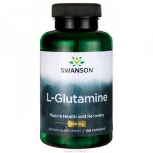 Swanson L-glutamina 500mg 100 kaps (Termin ważności 11/2022) 