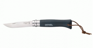 Opinel Nóż Inox Colorama Brown Dark z rzemieniem No.08 