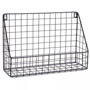 Metalowa półka ścienna czarna Loft