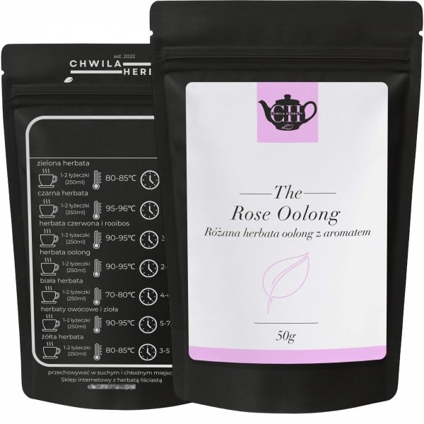 Różana herbata oolong z kwiatem róży 50g - aromatyzowana