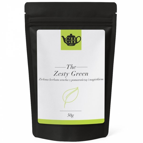 Zielona herbata Sencha ze skórką pomarańczy i nagietkiem 50g