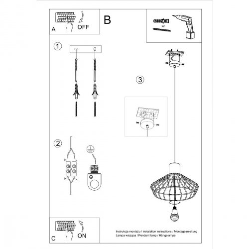 Lampa wisząca LORA