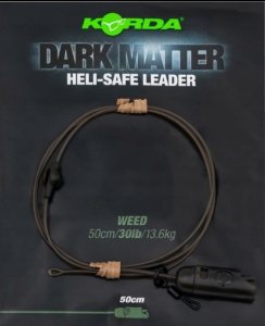 Zestaw helikopterowy  Korda Dark Matter Leader Heli Safe Weed 40lb 50cm. KSZ74