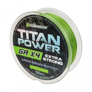 Plecionka Titan Power GA X4 0,12mm, 100m, zielona