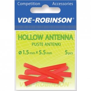 Antenki puste do spławików VDE-Robinson 3,0x5,5mm, 5 szt. w opak. czerwone