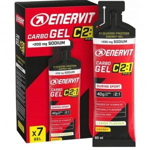 Enervit C2:1 Carbo Gel żel energetyczny z sodem (cytryna) - 7x60ml 