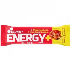Olimp Energy+ bar baton energetyczny z guaraną (orzechy karmel) - 45g 