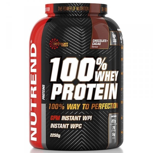 Nutrend 100% WHEY Protein koncentrat białka serwatkowego (czekolada+kakao) - 2,25kg
