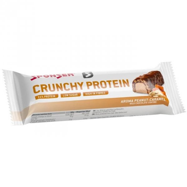 Sponser Crunchy Protein Bar (orzeszki ziemne-karmel) - 50g