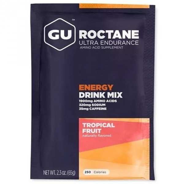 Gu Energy Roctane Energy Drink Mix napój węglowodanowy z kofeiną (tropikalny) - 65g