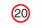 Naklejka- ograniczenie prędkości 20 km/h (048-00022) 