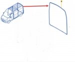 Joint d'étanchéité de porte de chargement arrière Renault Master mk3 2010- 7684200Q0A 8200678121, 8200678121