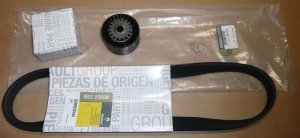 Original  kit de courroie d'alternateur Renault Clio III, Modus 1.2 16V sans climatisation , 7701478932