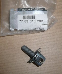 Original  Agrafe de protection sous moteur Renault Master III , 7703015203