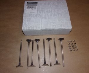 $ Original  Soupapes d'admission Renault Clio III 1.2 16V 8 pièces. ,  7701472986