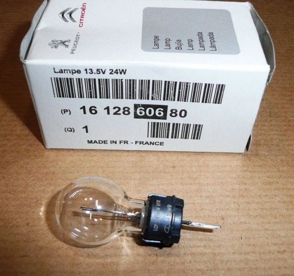 Ampoule halogène 13,5 volts-24 watts Citroën C5 III Blanche  ,  1612860680
