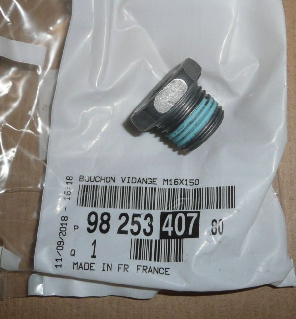 Bouchon de couvercle de boîte de vitesses Peugeot/Citroën, 9825340780, 9825340780,