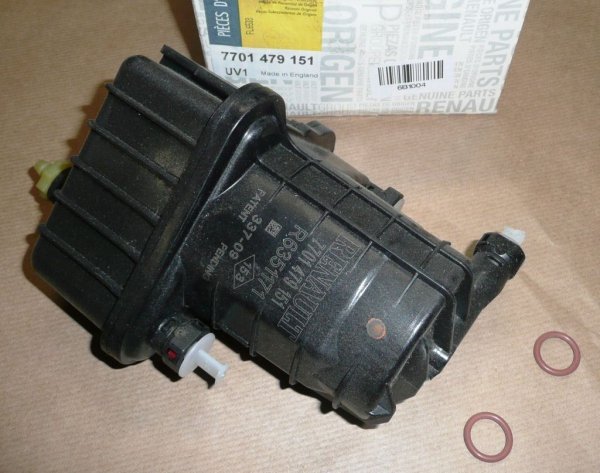 Original  Filtre à carburant Renault Clio III 1.5 dCi avec capteur d'eau , 7701479151
