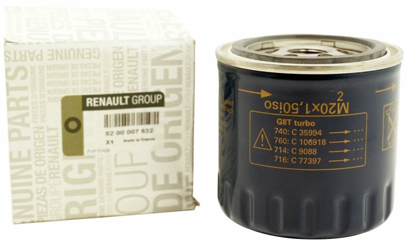 Pièce d'origine Filtre à huile pour Renault , 8200007832