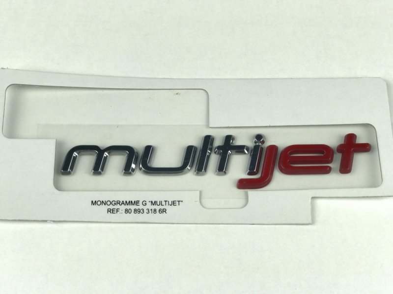 Pièce d'origine emblème logo MultiJet gauche pour Fiat Talento , 808933186R