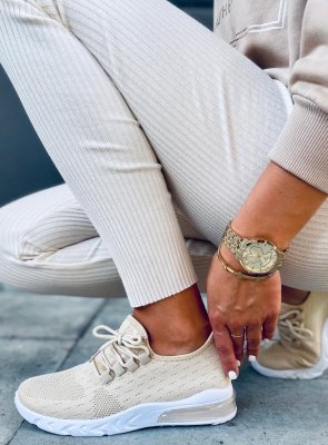 Buty sportowe skarpetkowe KESSI BEIGE
