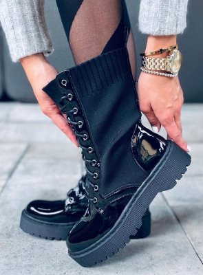Workery skarpetkowa cholewka SOKS BLACK