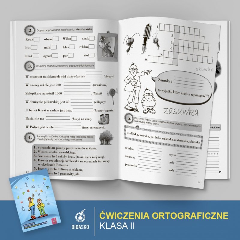 Ćwiczenia ortograficzne, klasa 2 - Ortografia - Materiały dodatkowe