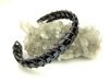 Kostki hematytu - męska bransoleta miedziana, obwód 18 cm, regulowany, waga 25 gram, rękodzieło