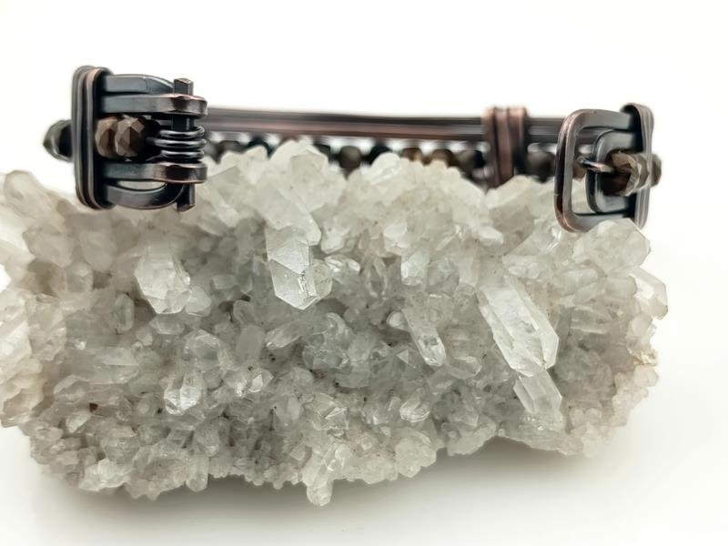 Męska bransoleta miedź z tygrysim okiem – kamieniem witalności, siły, uczciwości