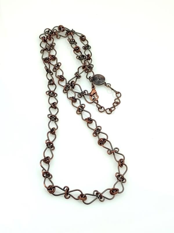 Ręcznie wykonany łańcuch z drutu miedzianego dla znaku Byka i Strzelca