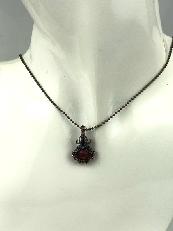 Prezent z okazji 12 rocznicy ślubu - zawieszka miedziana z jadeitem