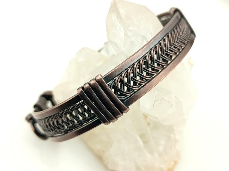 Męska bransoleta miedziana dla znaku Byka i Strzelca