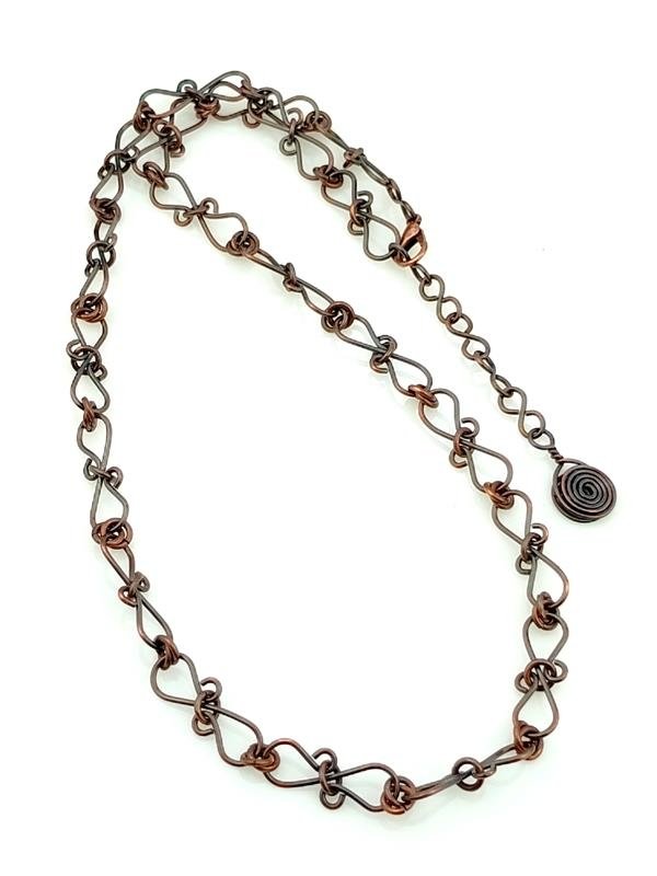 Ręcznie wykonany łańcuch z drutu miedzianego dla numerologicznej 1 i 3