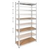 Regał metalowy magazynowy 180x90x40 czerwony Rebel RB-1251R